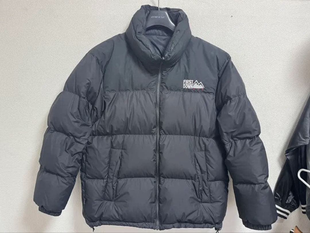 FIRST DOWN USA ブラック バブルダウンジャケット