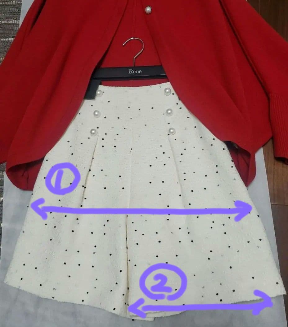 ⭐rene　ルネ　ツイード　キュロット　ショートパンツ