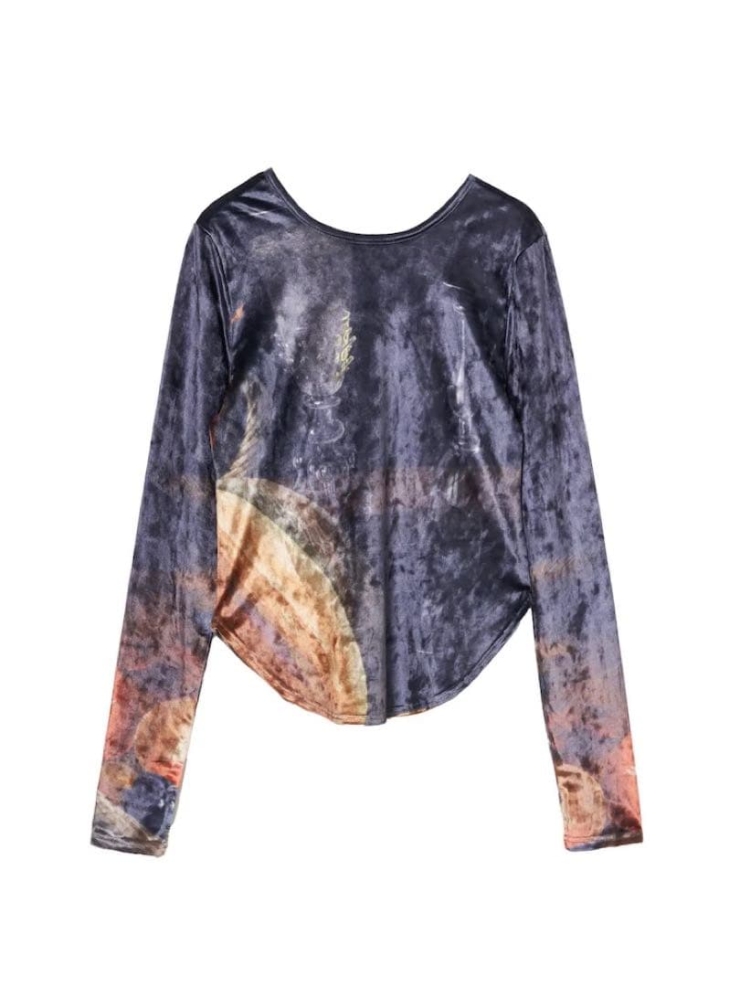 sahara Velour Art Print Top ベロアトップス