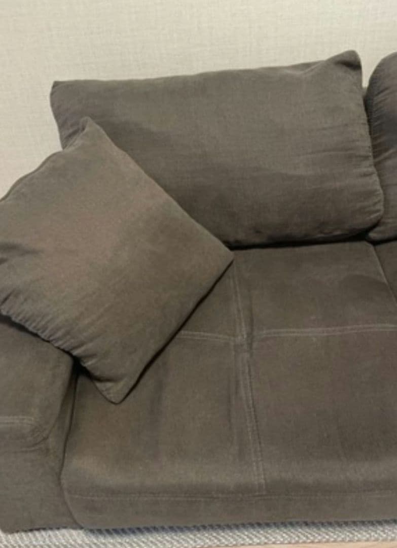 【KAGU350】ロースタイルソファ QUARTO 2人掛け／ブラウン