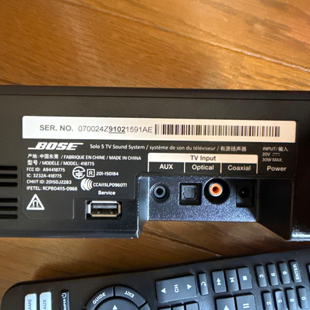 スピーカー・ウーファー BOSE Solo 5 TV Sound System