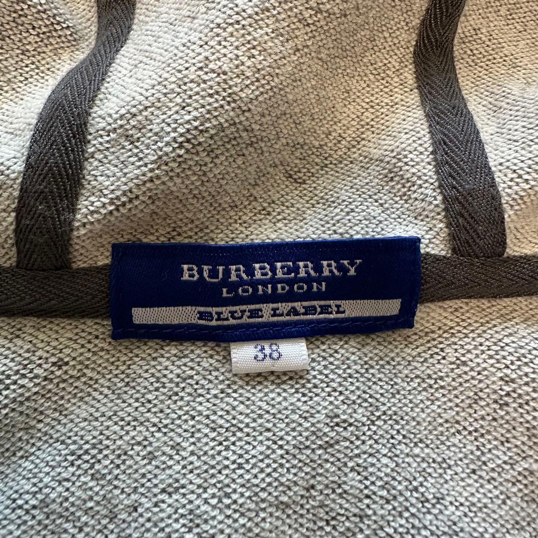 Burberry パーカー グレー チェック ロゴ