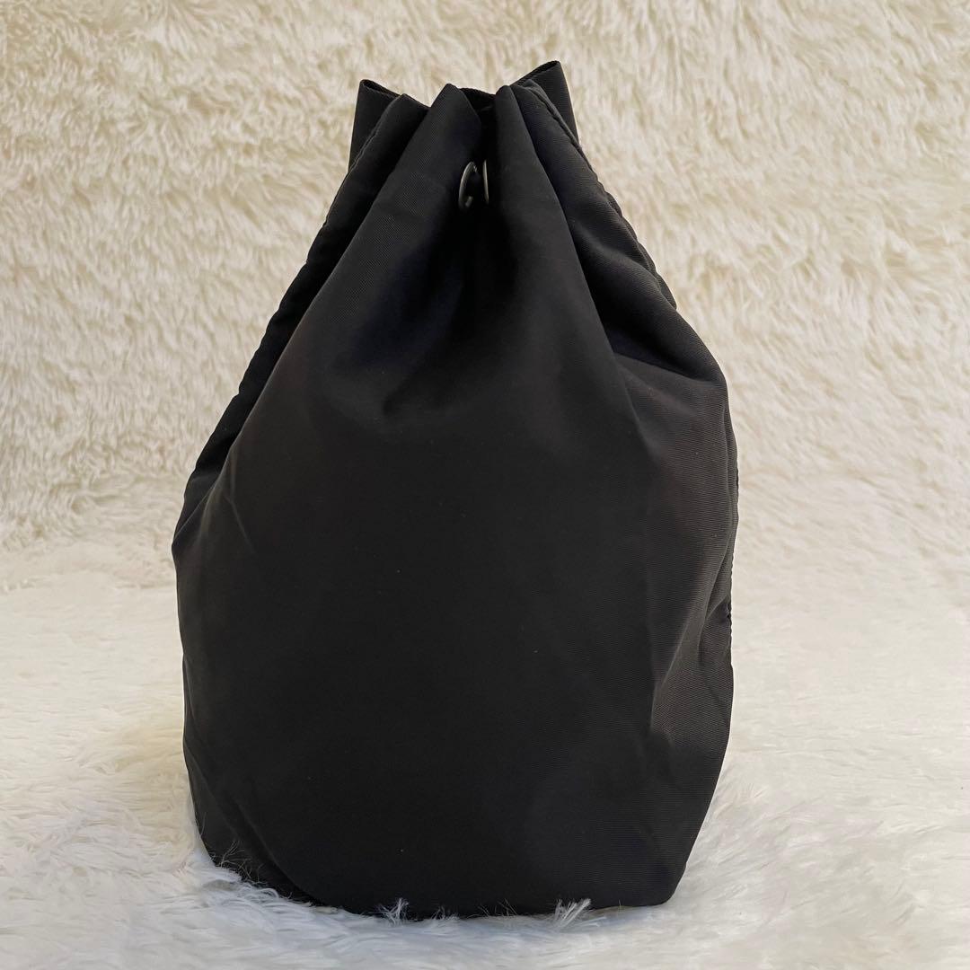 【美品】PRADA プラダ アクセサリーポーチ ブラック ナイロン 巾着