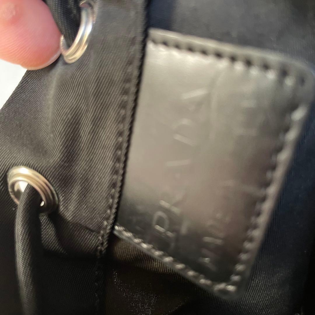 【美品】PRADA プラダ アクセサリーポーチ ブラック ナイロン 巾着