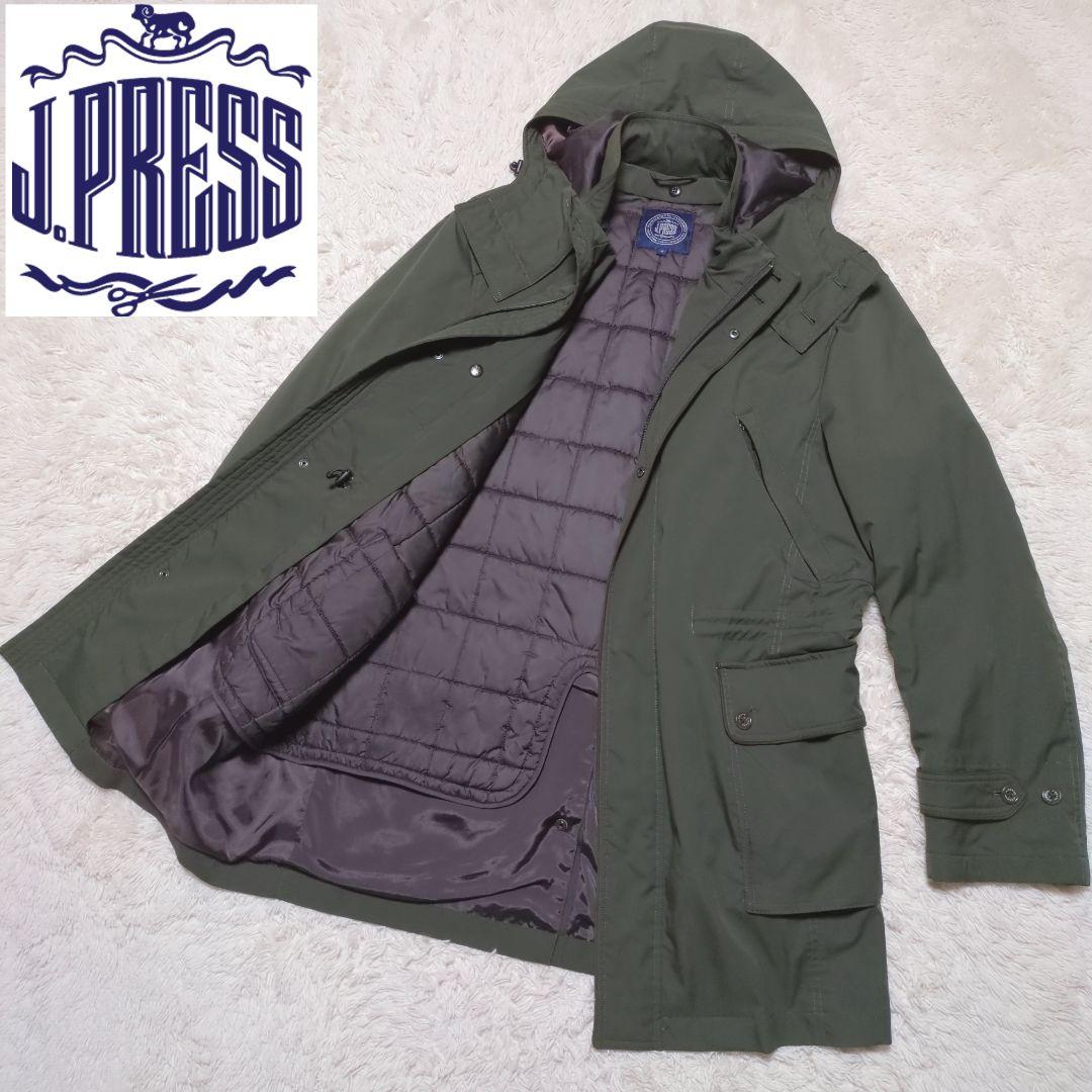 極美品！J.PRESS　ロングモッズコート　LLサイズ　ライナー付き　カーキ