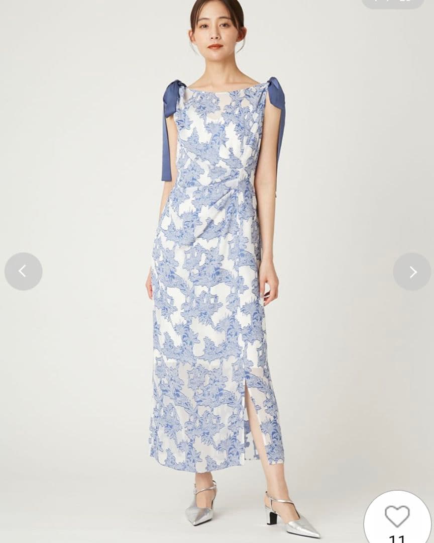 0 S fray i.d フレイアイディー リボン ドレス ワンピース ブルー