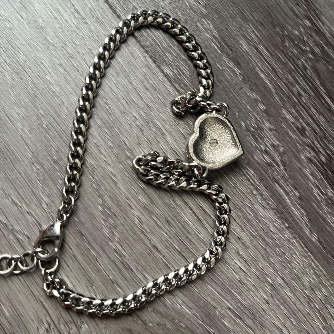 ハート型ペンダント シルバーチェーンネックレス