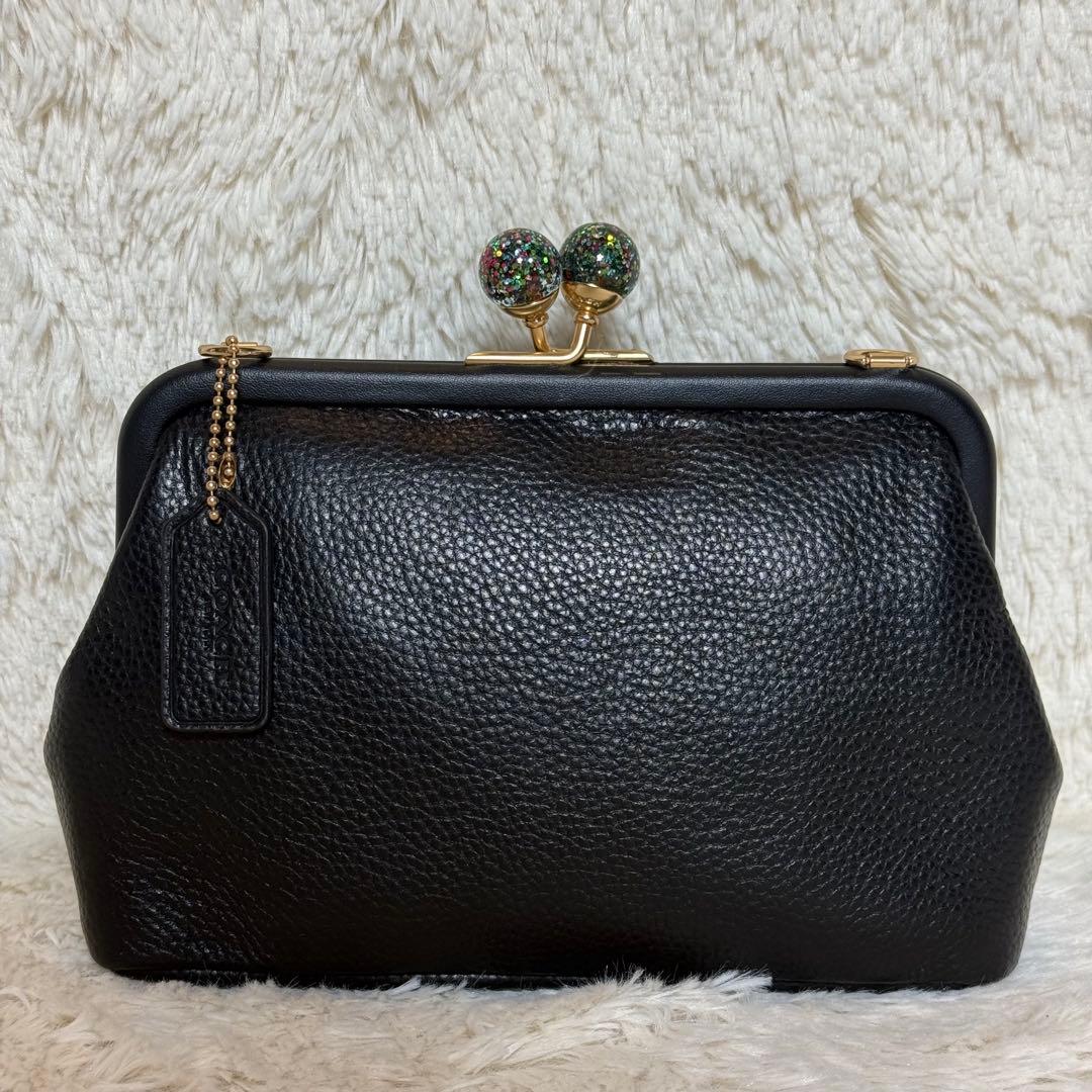 COACH コーチ キスロック がま口 チェーン ショルダーバッグ c1451