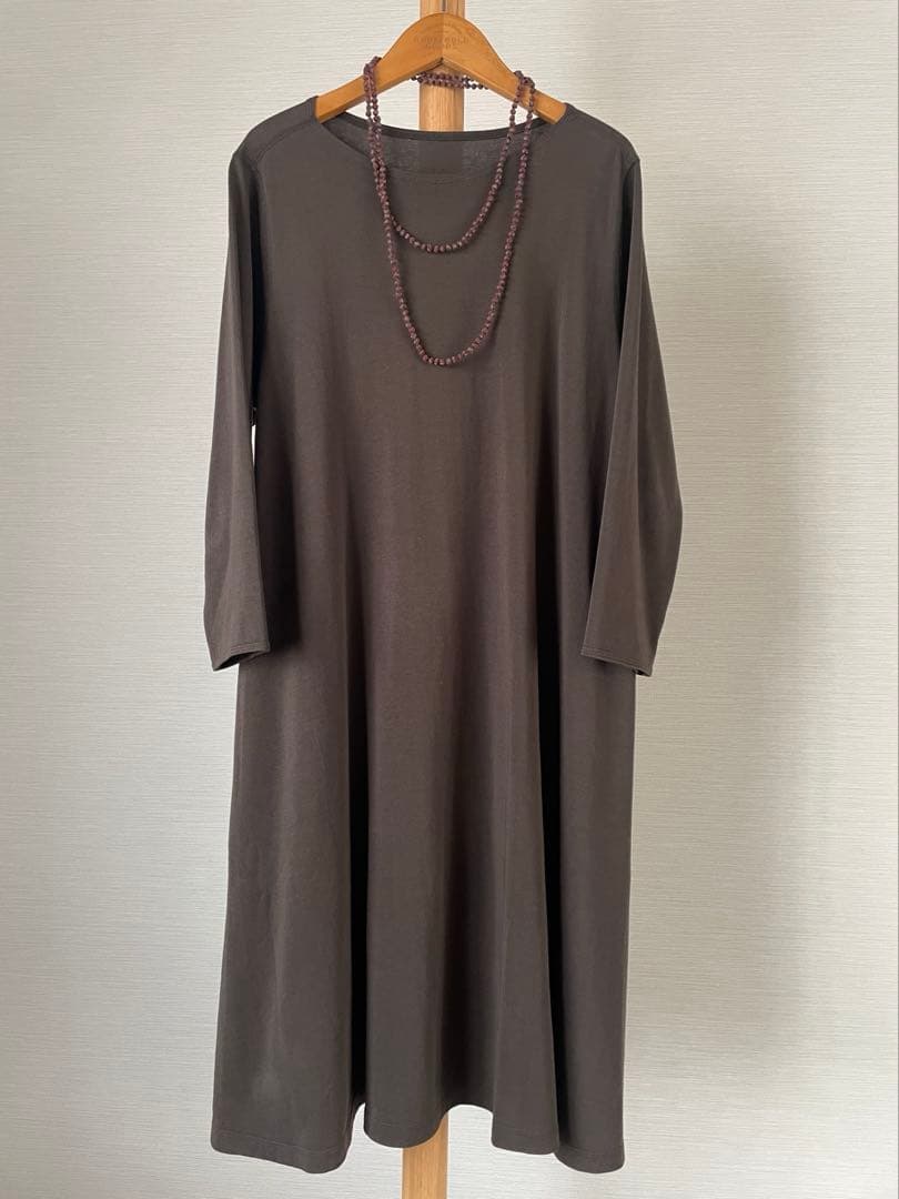 Jurgen Lehl ソフト天竺のチュニック　墨黒チャコール