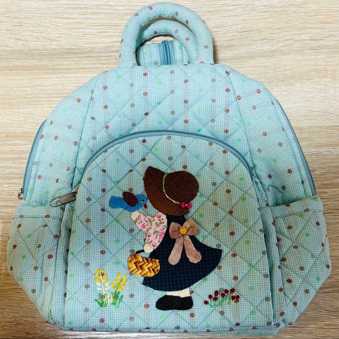 ★新作★スーちゃん＆ことり　リュック　ボディバッグ　ハンドメイド　水色系