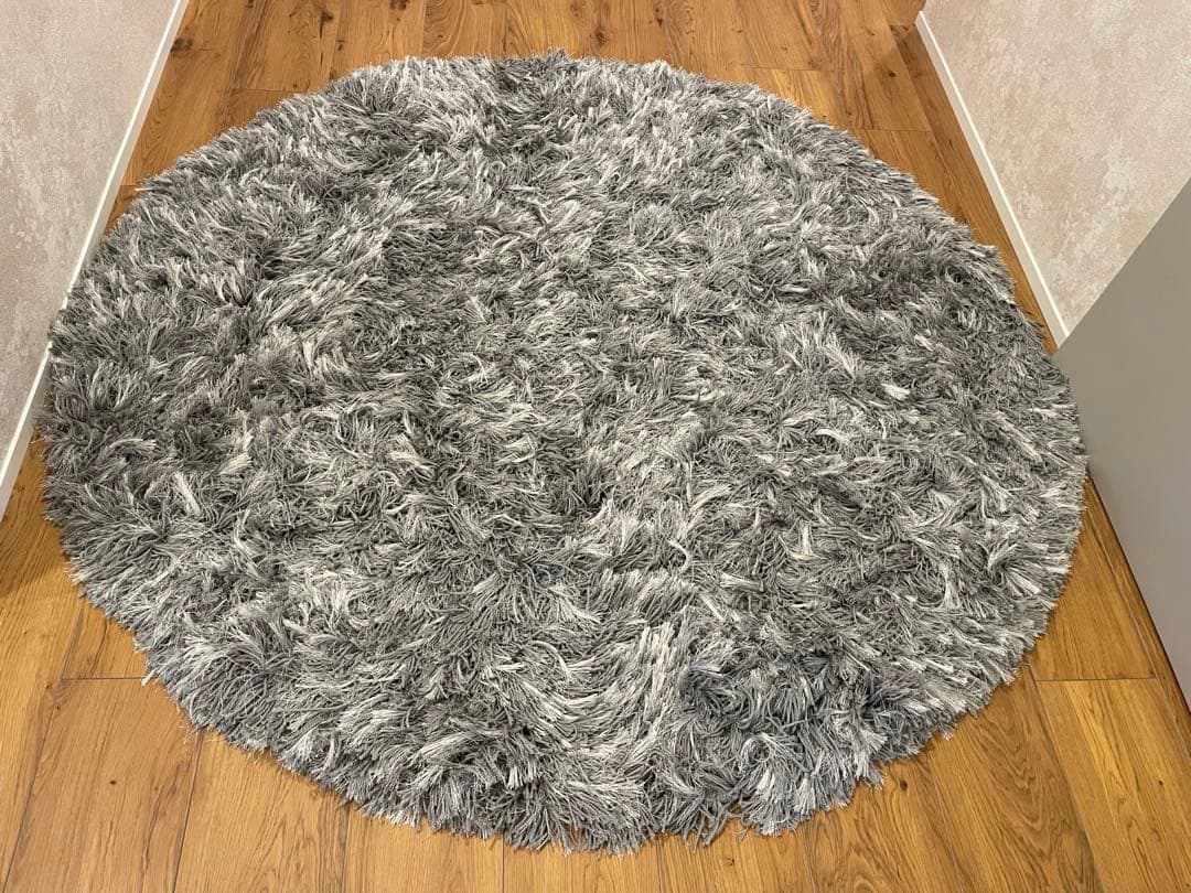 【新品未使用】円形シャギーラグ 直径160cm