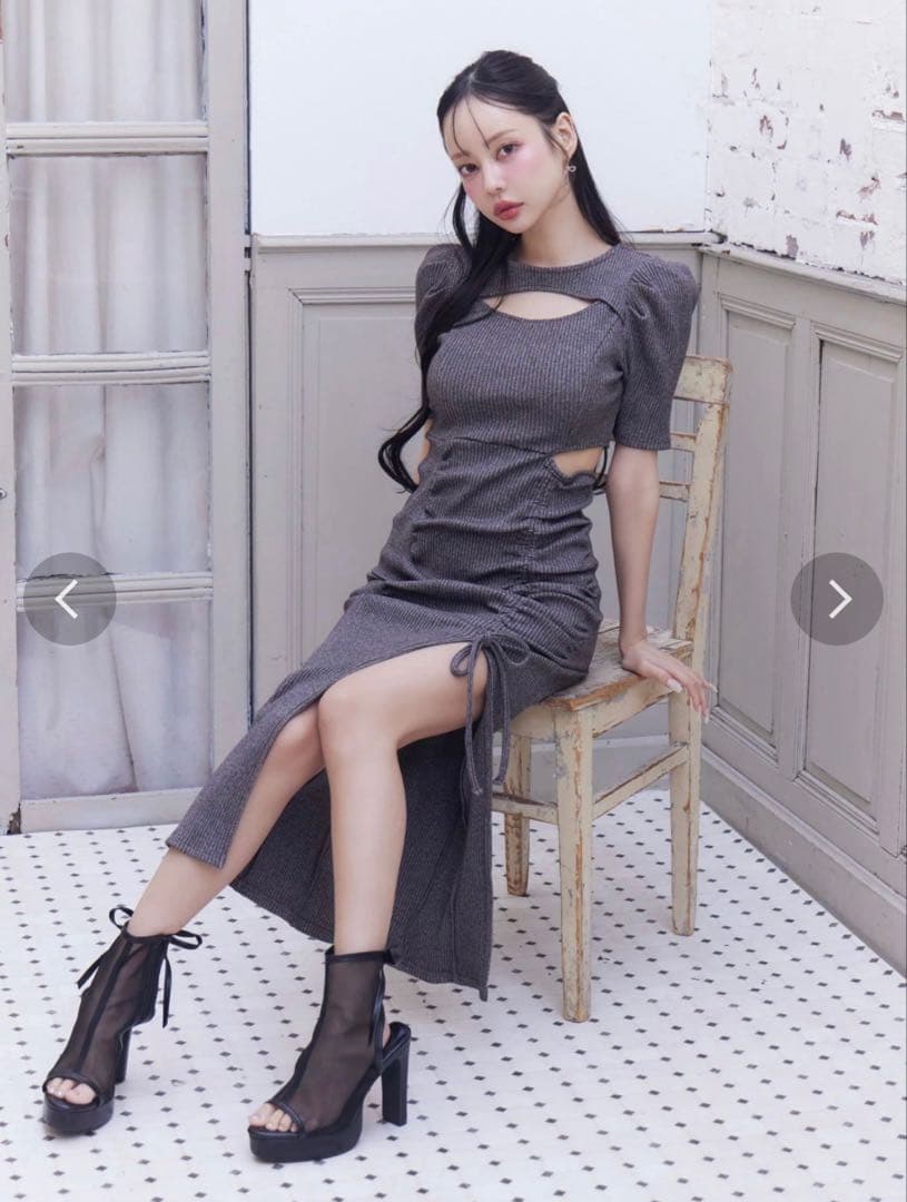 EATME デコルテリブワンピース