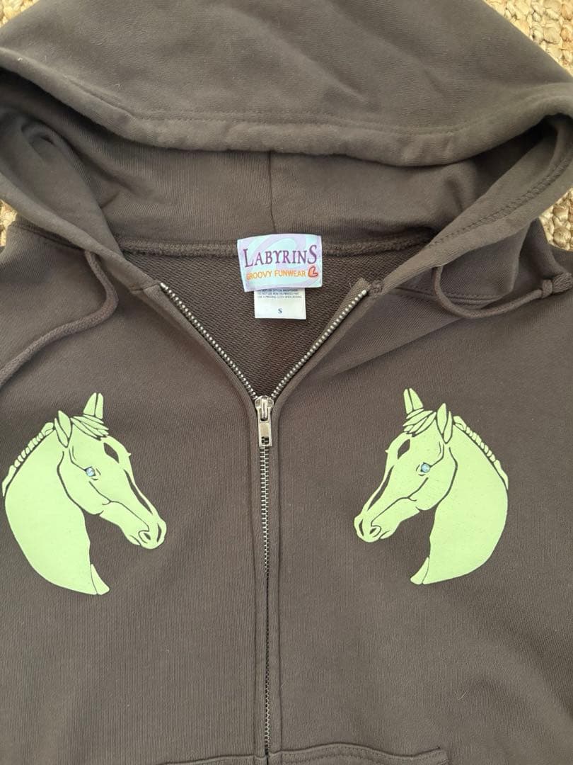 labyrins shuryフルジップパーカー　ブラウン