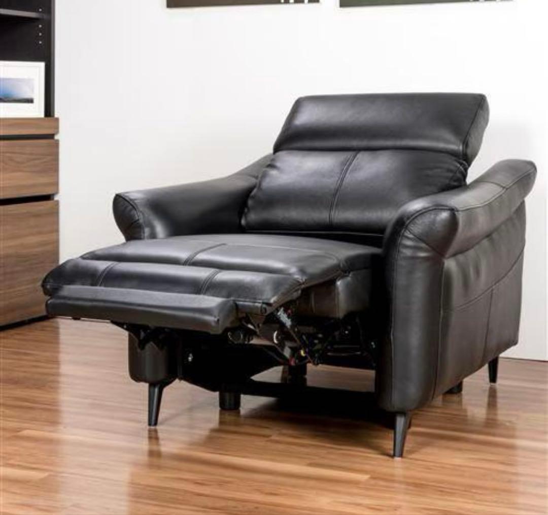 本革　1人掛け　電動リクライニング　ソファ　美品