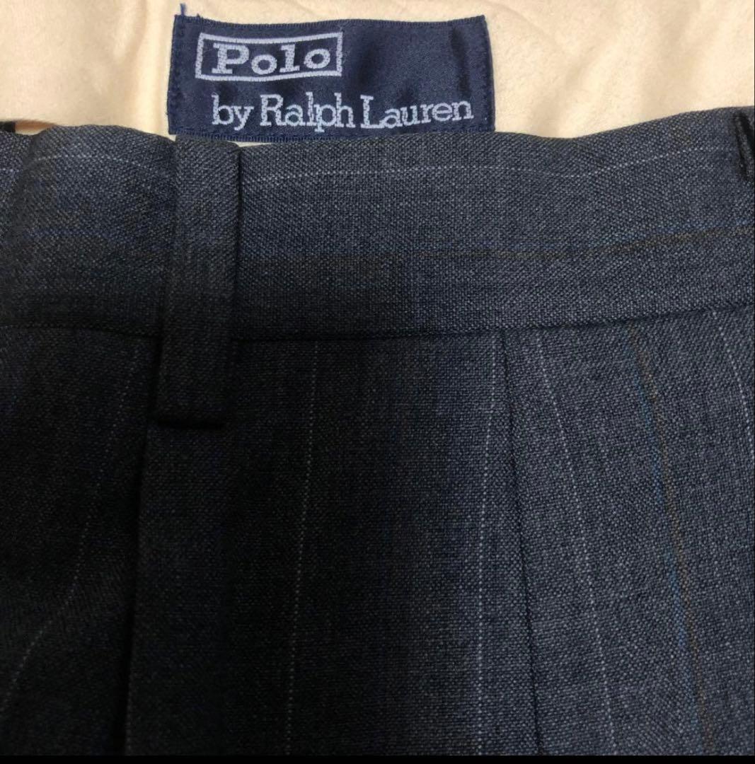 00s 90s Polo Ralph Lauren 2タックストライプスラックス