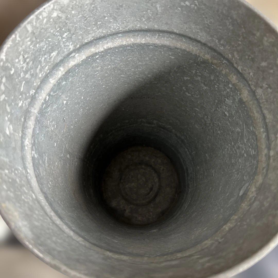 フラワーバスケット　傘立て　亜鉛メッキ　ブリキ