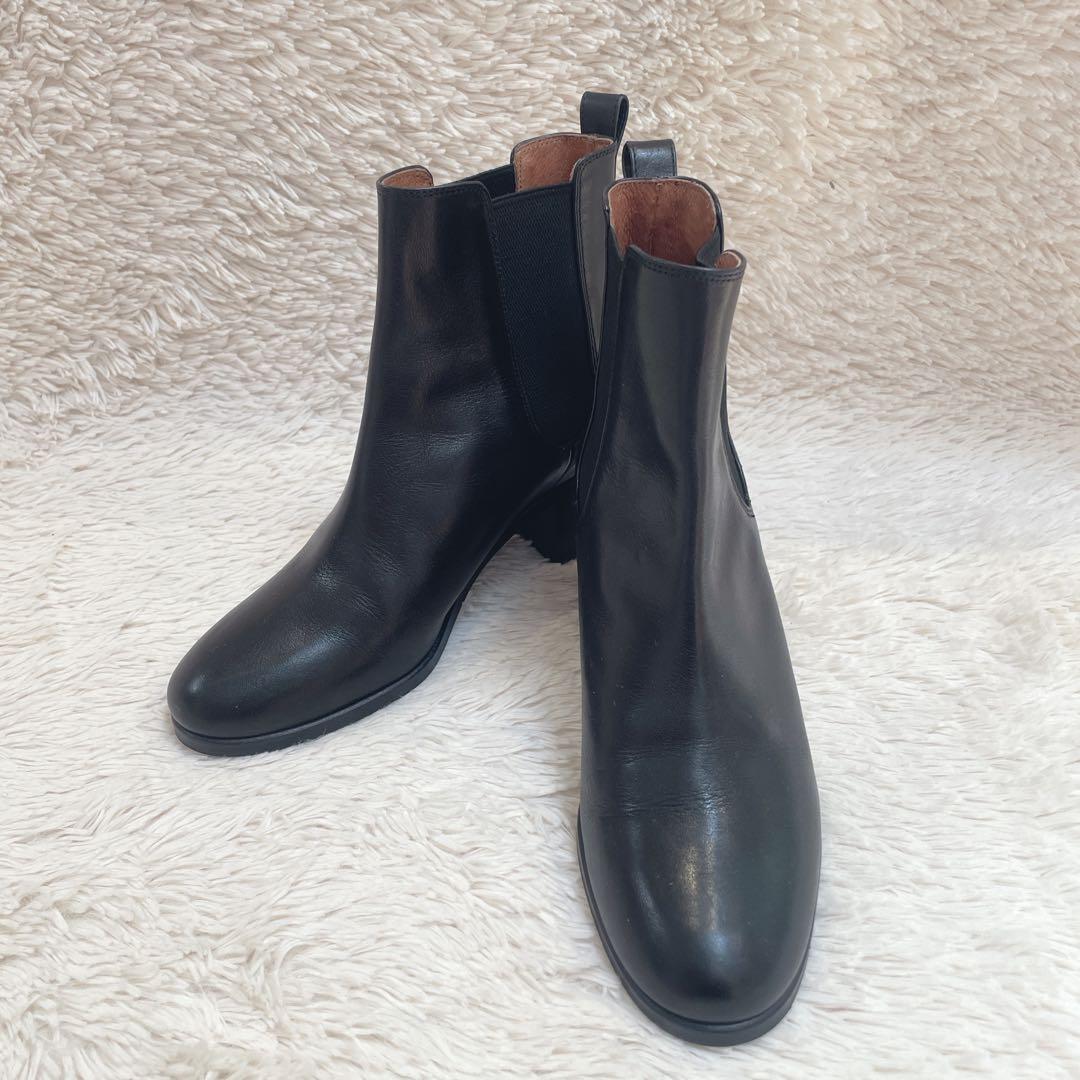 ♡極美品♡ マーガレットハウエル　サイドゴア　ブーツ　ショートブーツ　レザー　黒