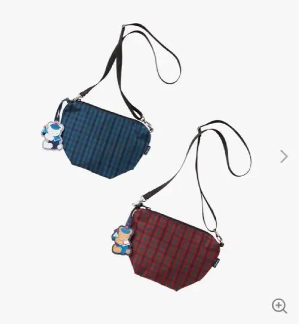 最終値下げ　ファミリア　ポシェット　青チェック　新品