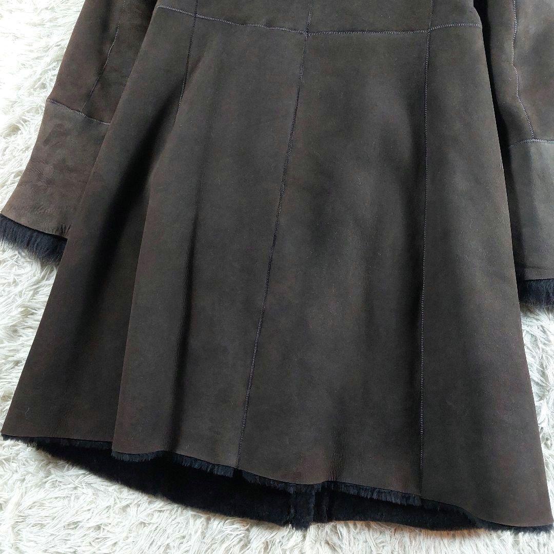 未使用級 MERION メリオントウキョウ ラムスキン ロング ムートン コート