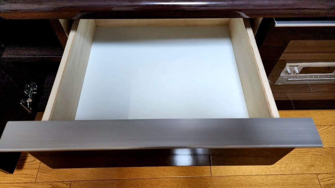 高級 ダークブラウン テレビ台 引き出し付き