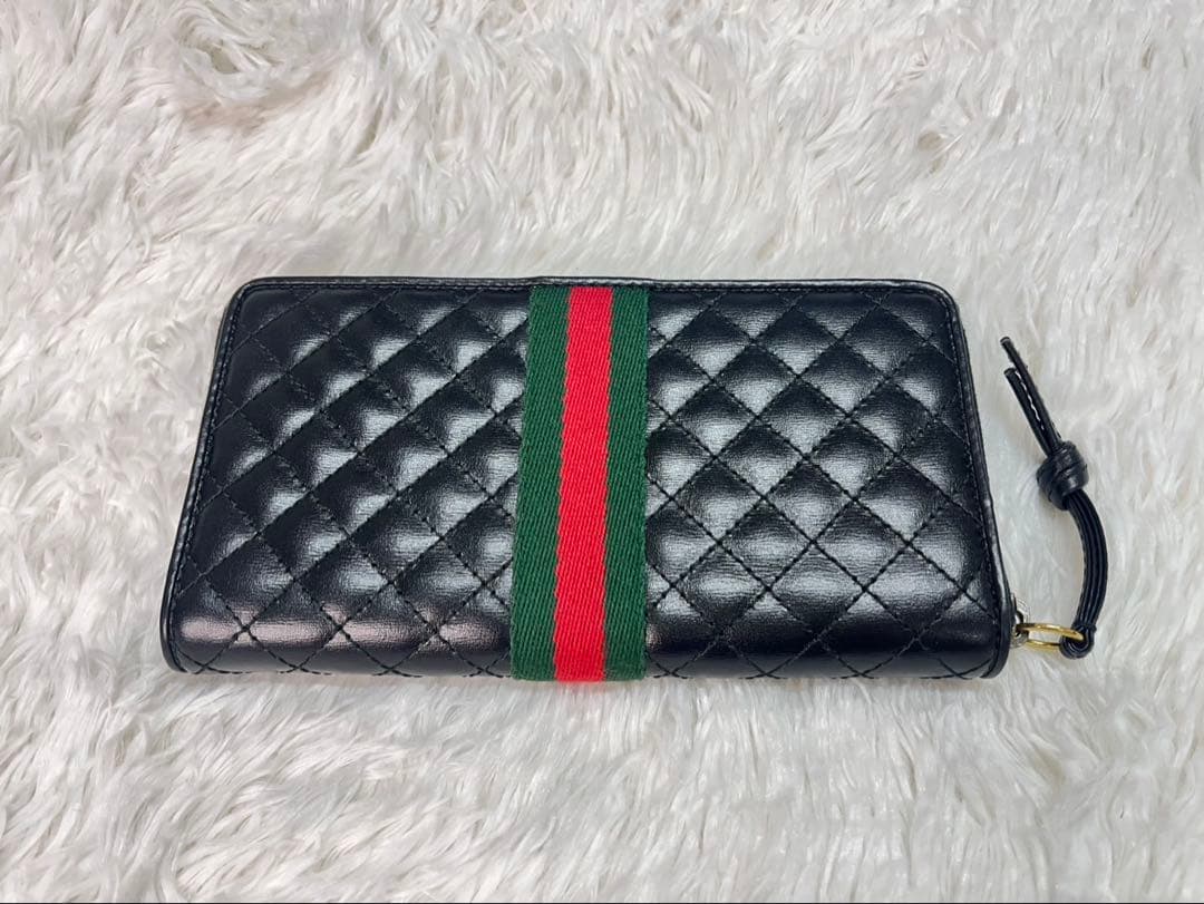 【未使用品】 超美品 グッチ GUCCI オフィディア GG長財布 レザー 黒
