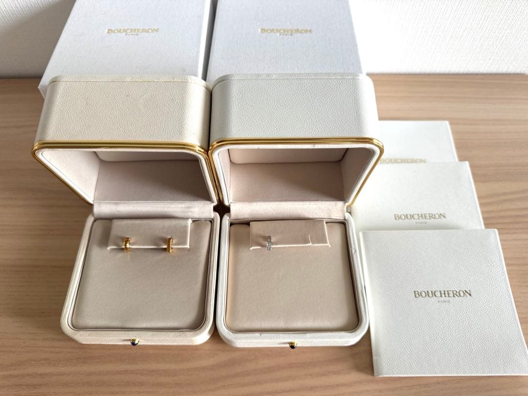 新品 ブシュロン キャトルシングルクリップイヤリング ピアス 3点セット