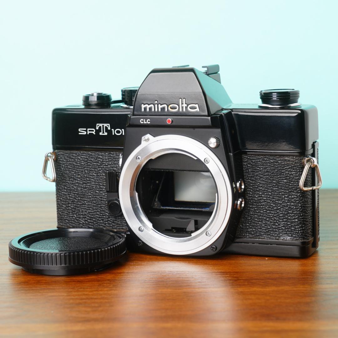[美品] 完動品◎ミノルタ SRT101 ブラック ボディ フィルムカメラ 48