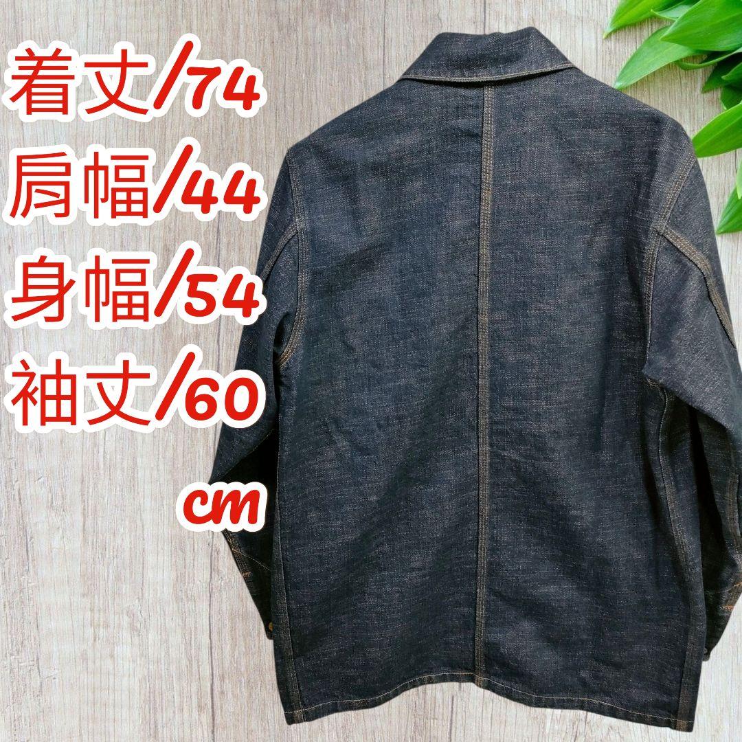 【美品】Carhartt◆デニムカバーオール◆M/ダークインディゴ◆レザーパッチ