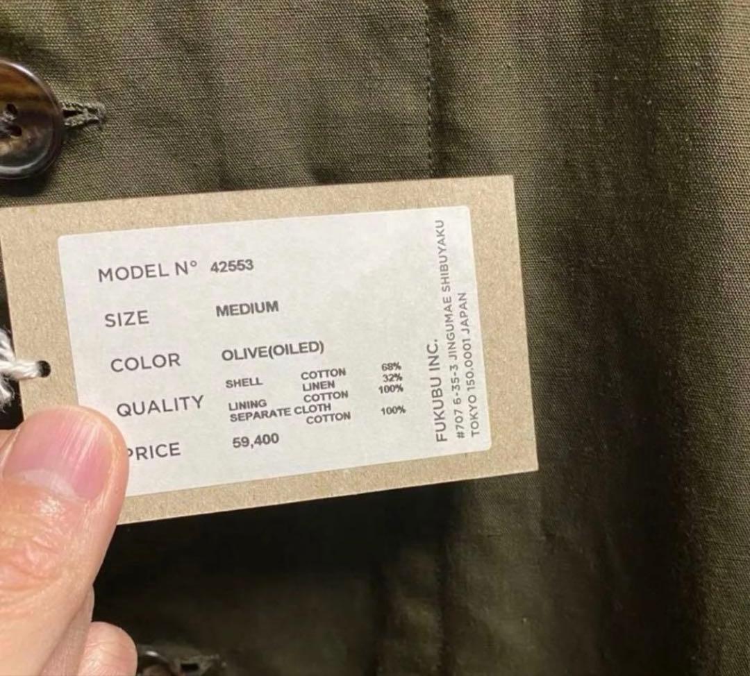 ハ*ん様 YAECA WRITE カバーオール(オイルド・オリーブ）　オイルジャ