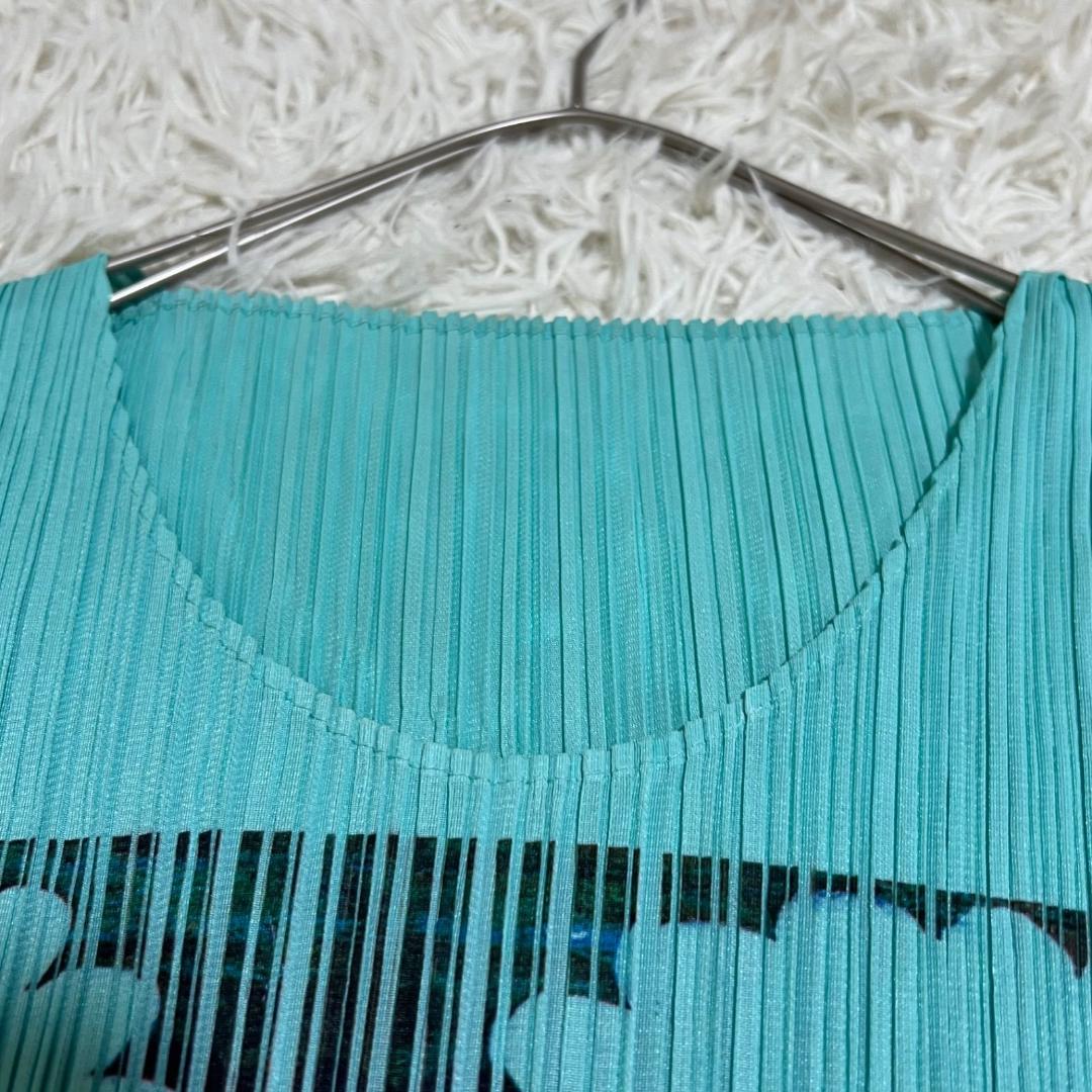 良品✨PLEATS PLEASE 転写 フラワー プリント チュニック 4