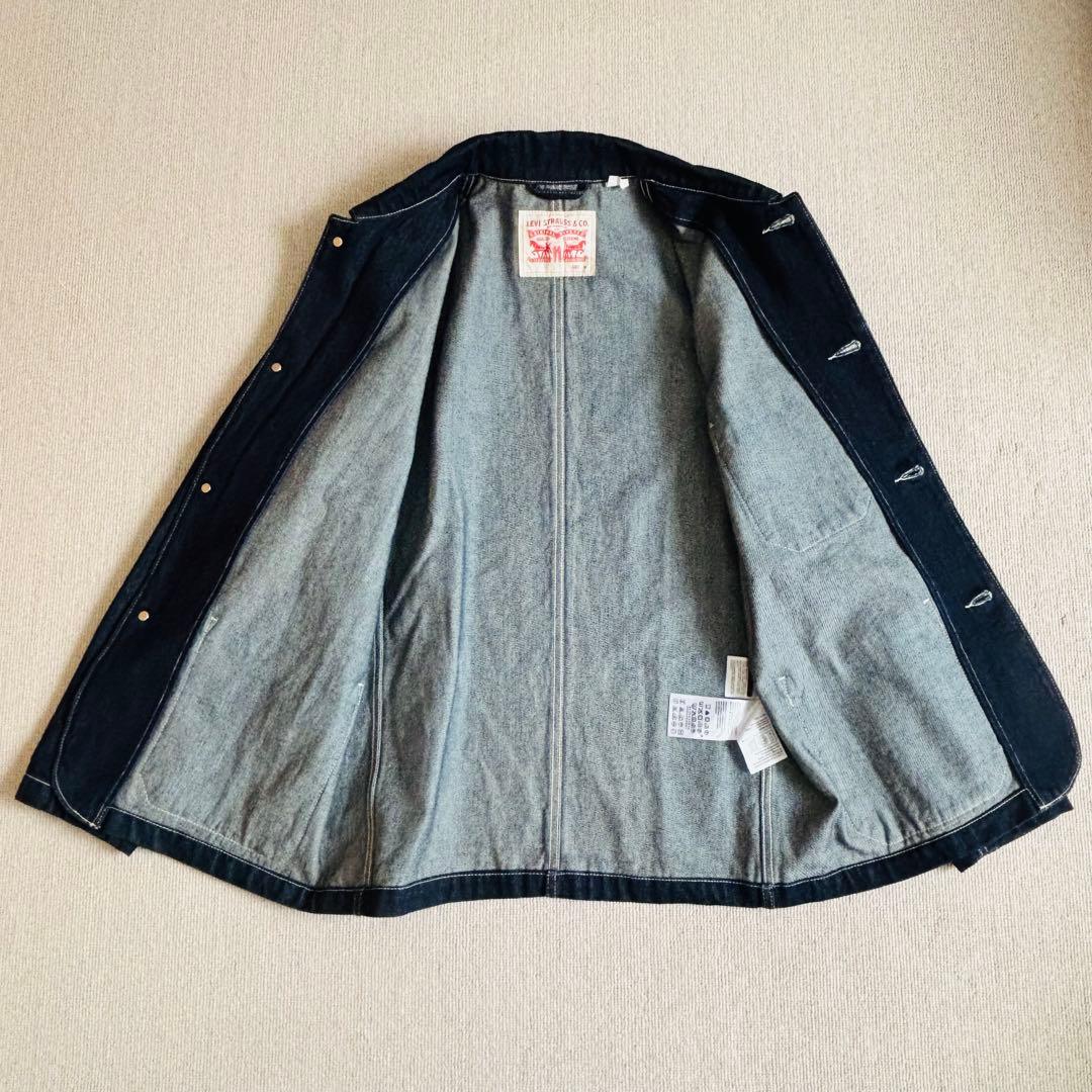 リーバイス　カバーオール　ワークジャケット　濃紺　デニム　超美品　M