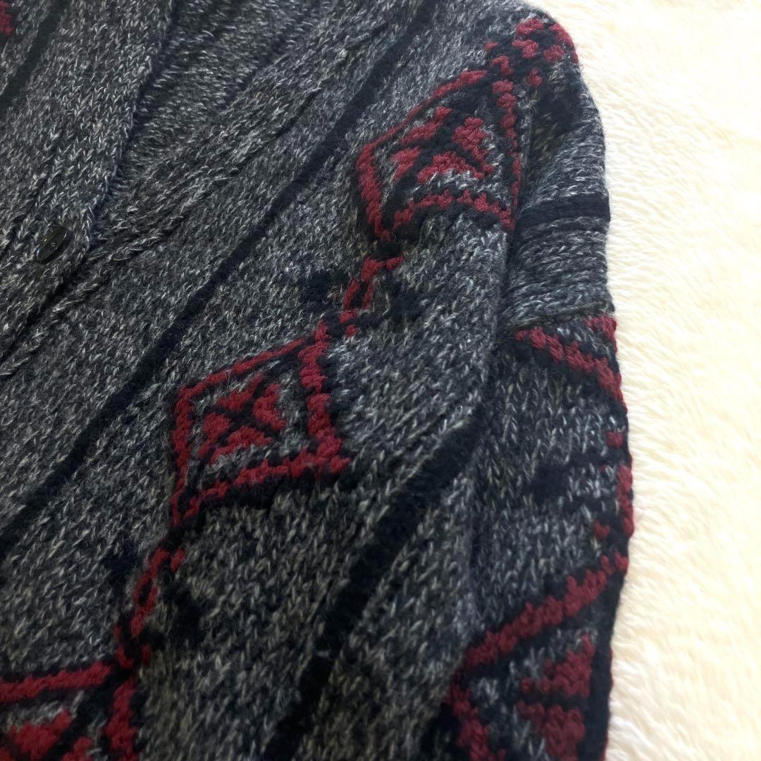 エトロ カーディガン ジャカード カウチン 42 高級 イタリア製 ネイティブ柄