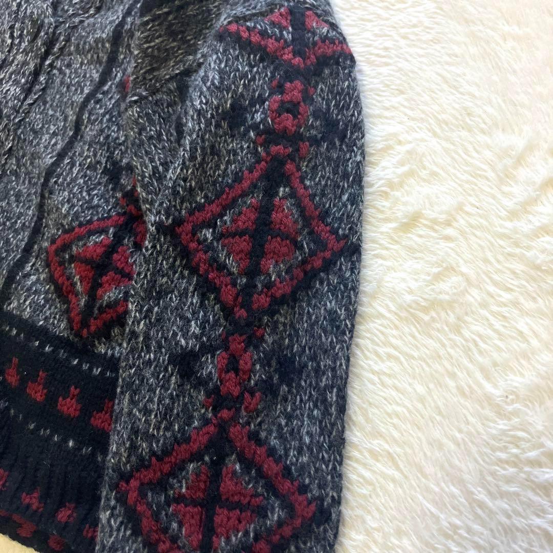 エトロ カーディガン ジャカード カウチン 42 高級 イタリア製 ネイティブ柄