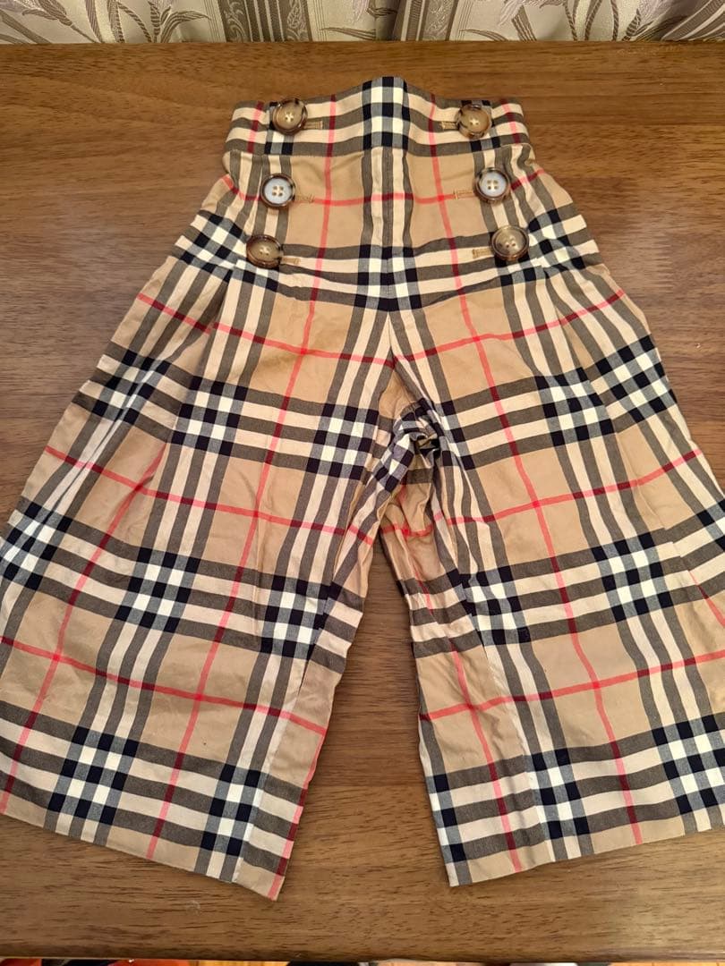 BURBERRY チェック柄 ロングパンツ 3Y