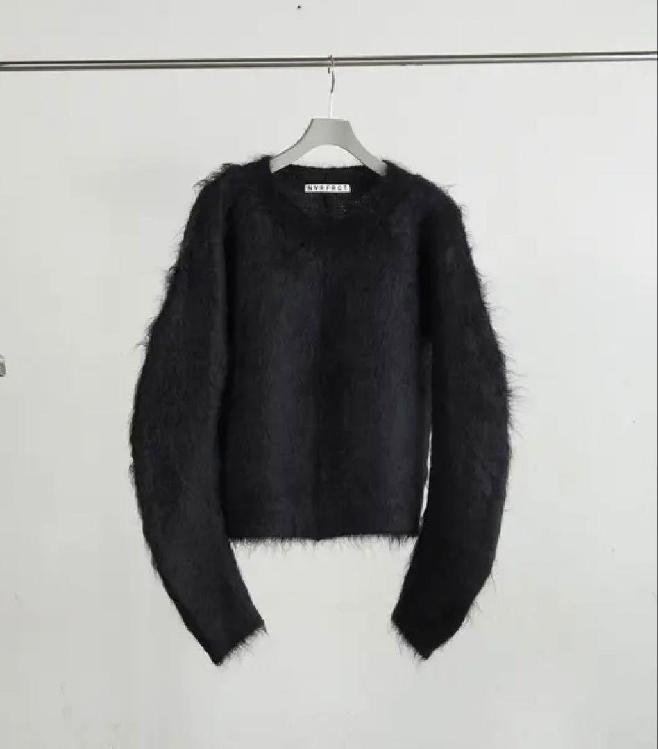 トップス nvrfrgt brushed mohair v-neck sweater