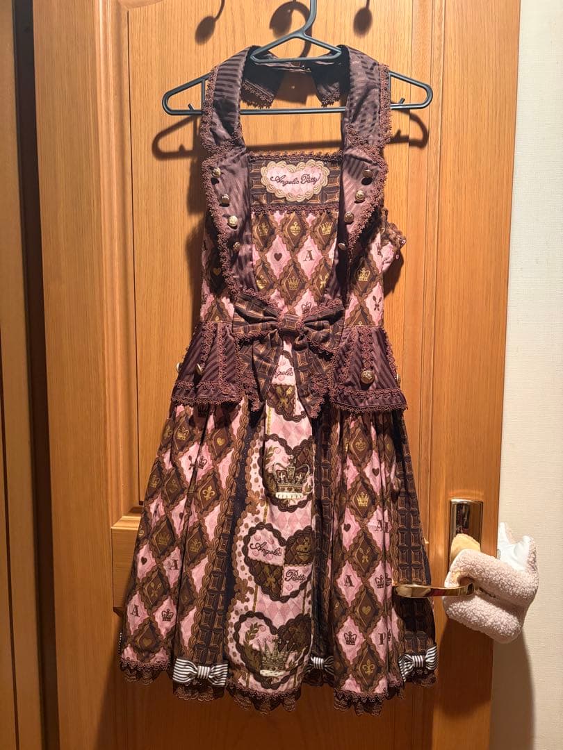 l*i様 Angelic Pretty チョコ柄ワンピース　カチューシャ付きセッ