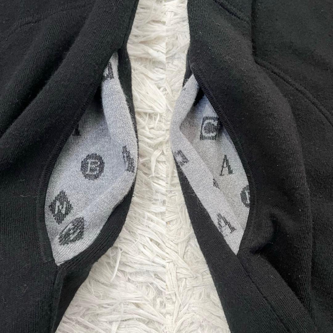 希少✨キャバン　カーディガン　ラグランスリーブ　ロング　カシミヤ混　金ボタン　黒