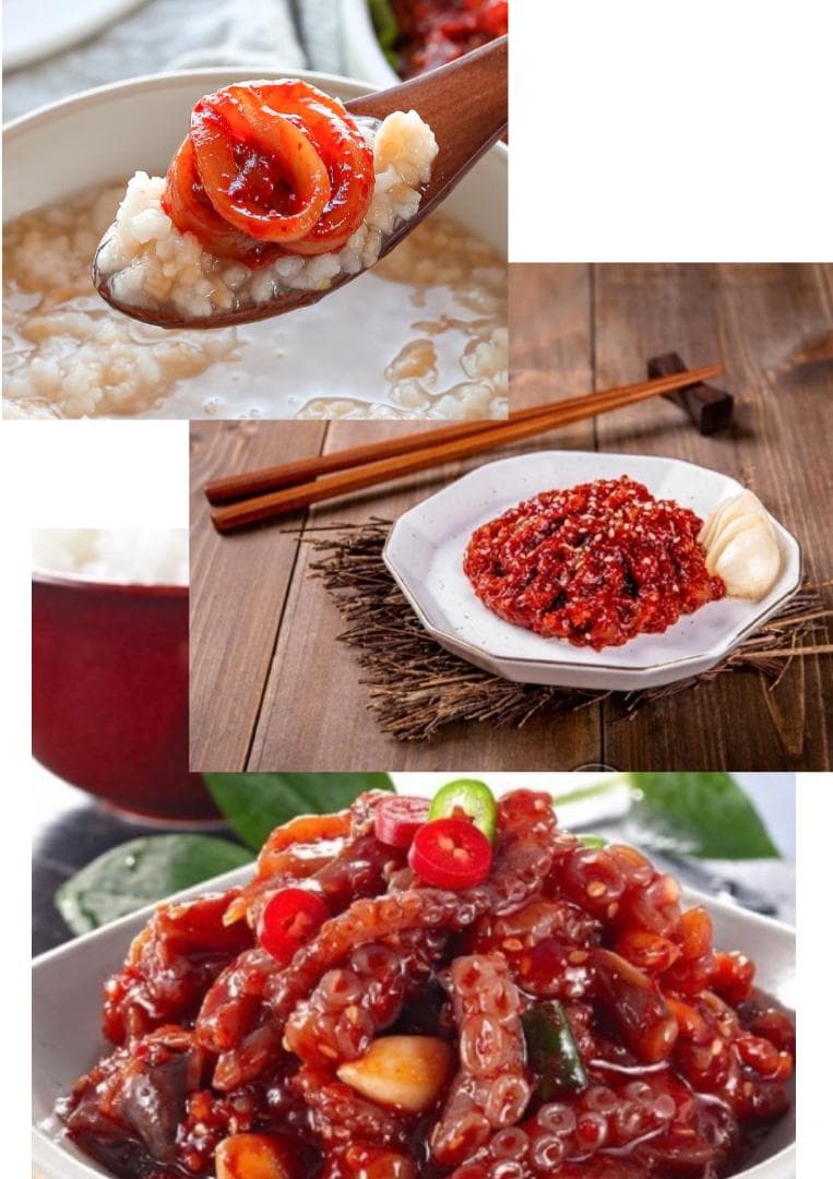 チャンジャ3点セット　（たら、たこ、いか）1㎏×3袋