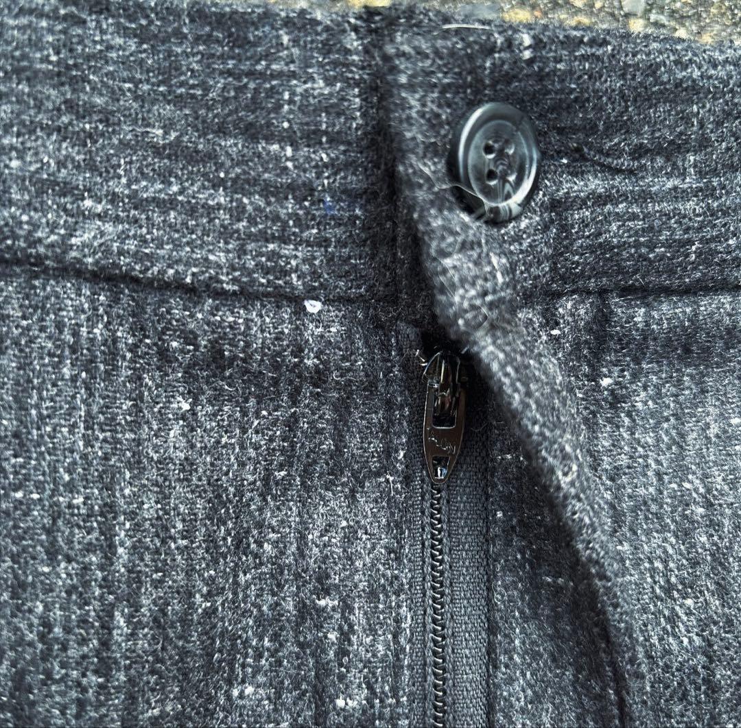 ふ*く様 80s 90s ワイドスラックス 絣 ネップ ブラック シティーボーイ