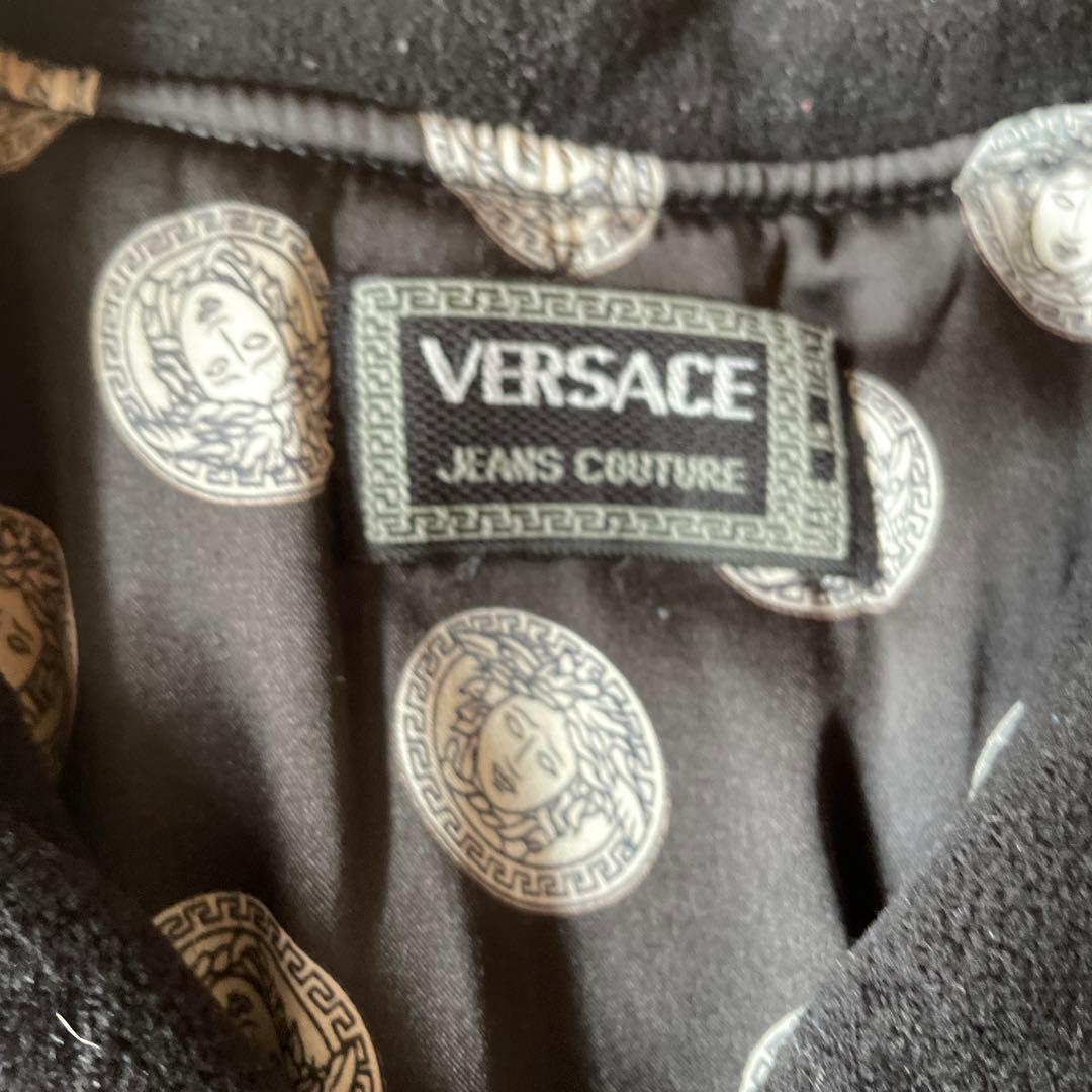 VERSACE ハーフコートジャケット XL ブラック