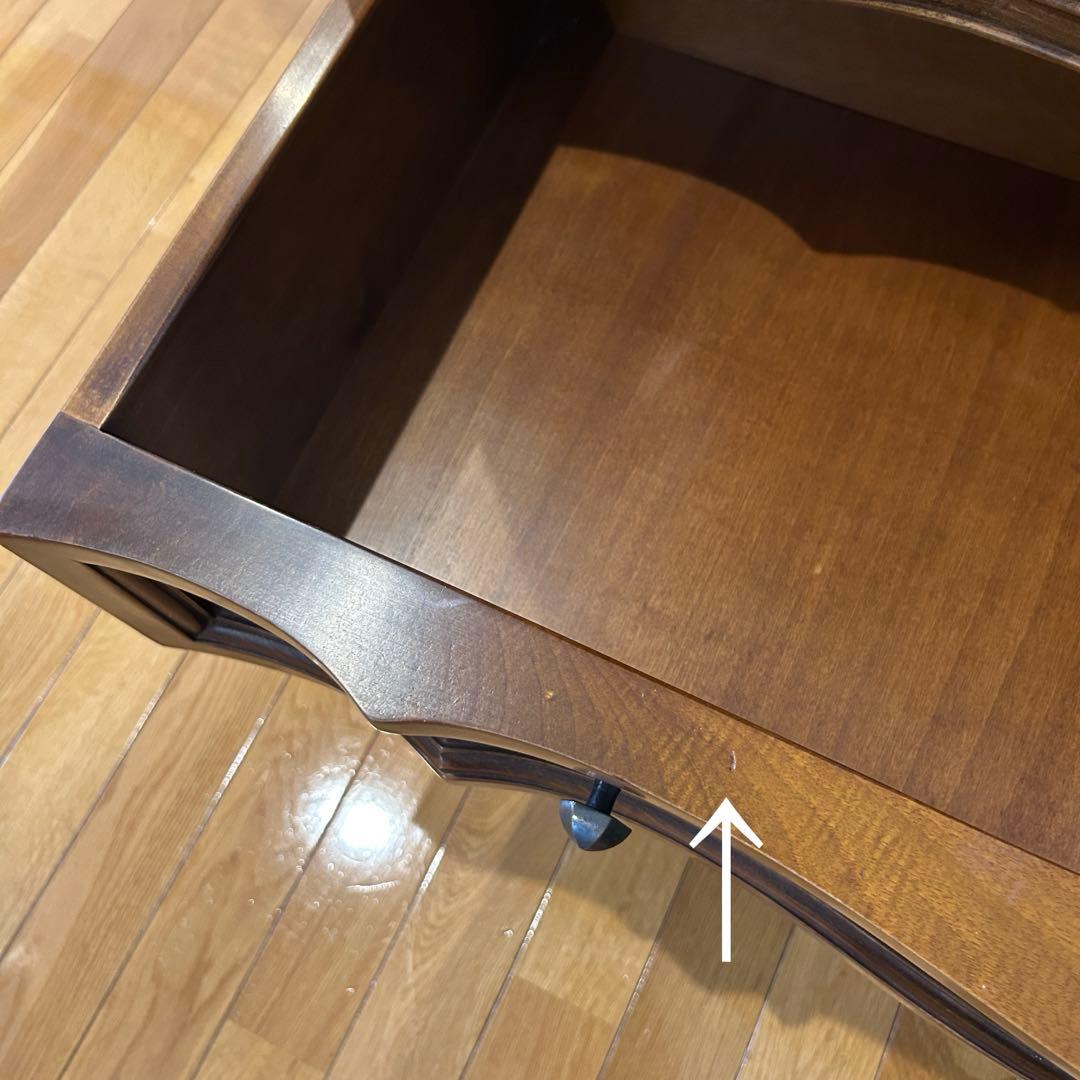 バロッサバレンティ ダークブラウン 木製 4段 引き出し タンス