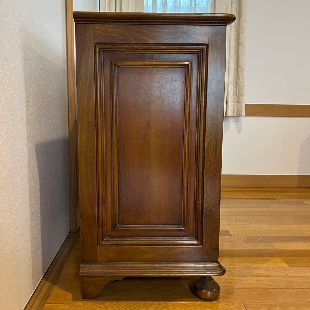 バロッサバレンティ ダークブラウン 木製 4段 引き出し タンス