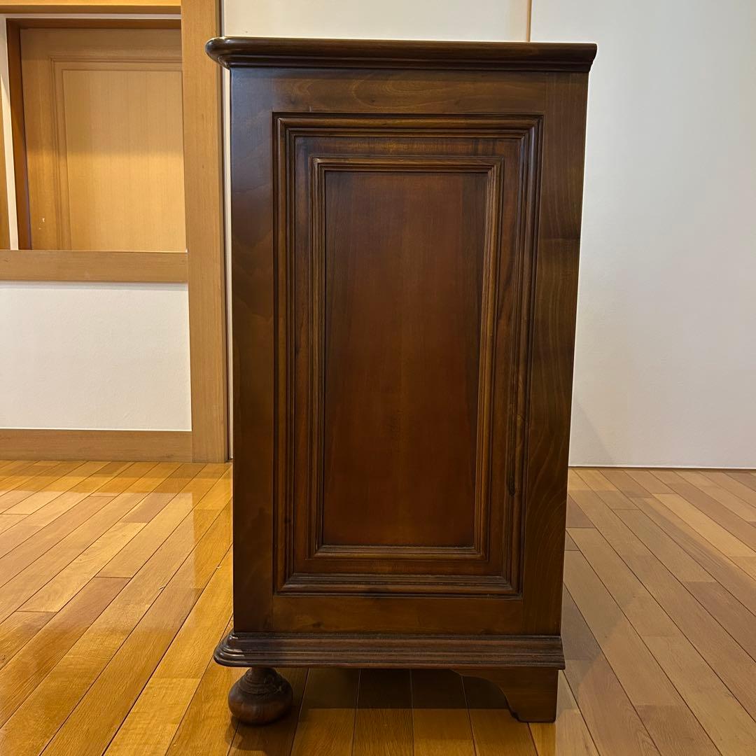 バロッサバレンティ ダークブラウン 木製 4段 引き出し タンス