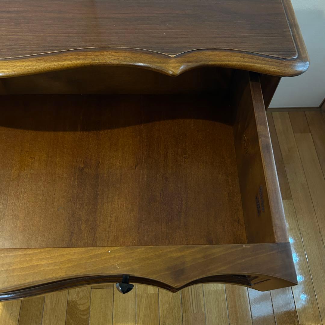 バロッサバレンティ ダークブラウン 木製 4段 引き出し タンス