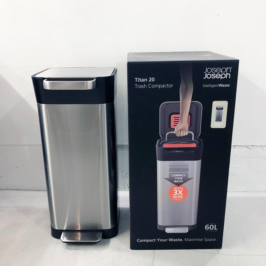 完売品 Joseph Joseph ゴミ箱 クラッシュBOX ステンレス 20L