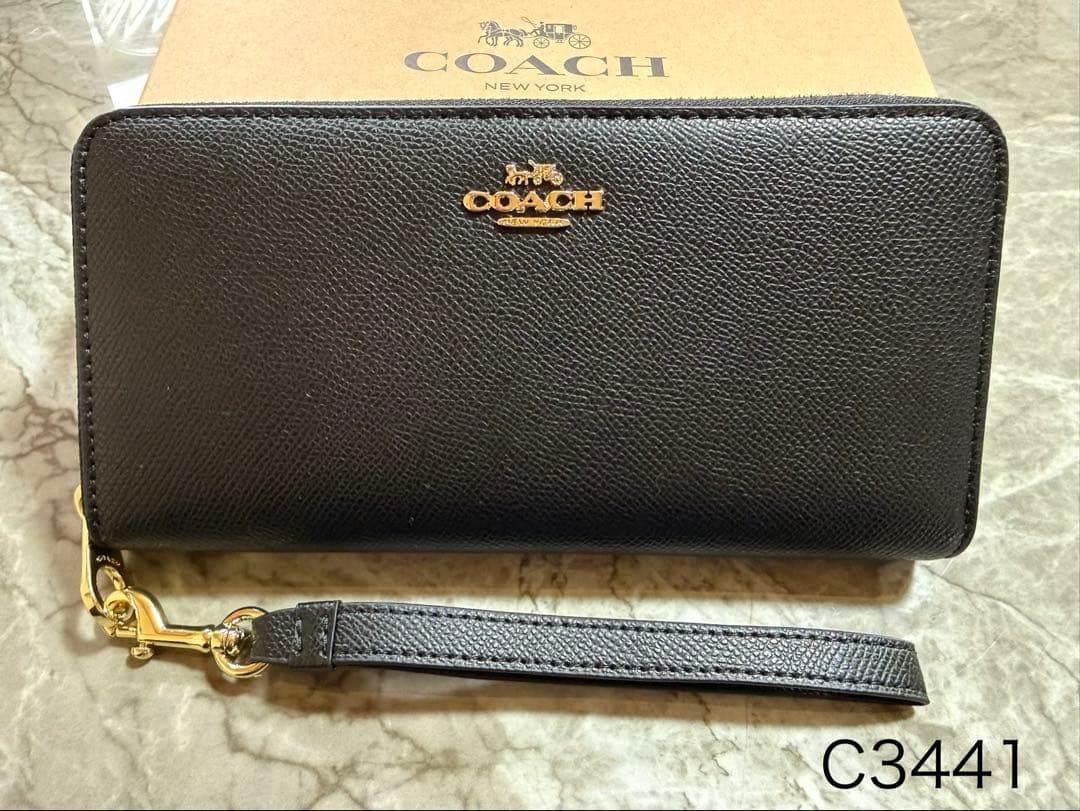 COACH ブラック 長財布 C3441