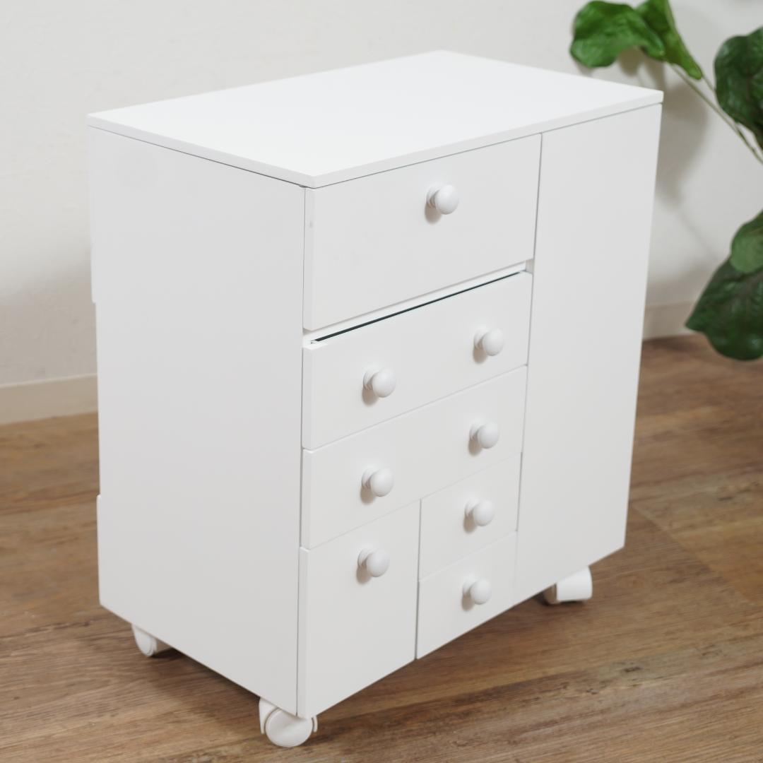 送料無料【新品】これ便利！　たっぷり収納 多機能 コスメ ワゴン