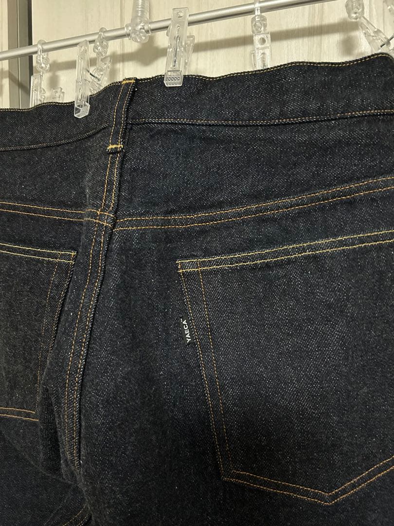 YAECA ヤエカ インディゴ ワイド テーパード デニム パンツ 34 14W