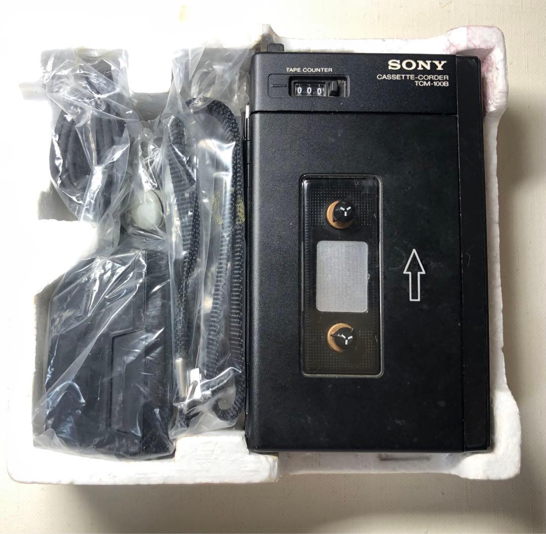 TCM-100B箱付コレクション可動保存版SONYカセットプレスマン/ブラック