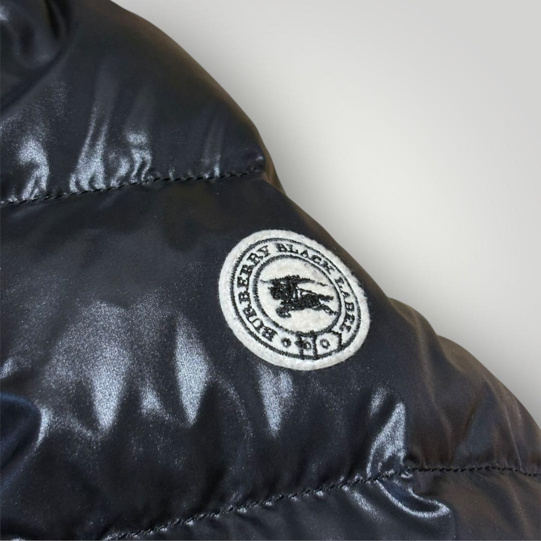 BURBERRY BLACK LABEL シャイニーブラック　ダウンジャケット